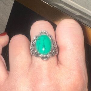 Beautiful silver color statement ring